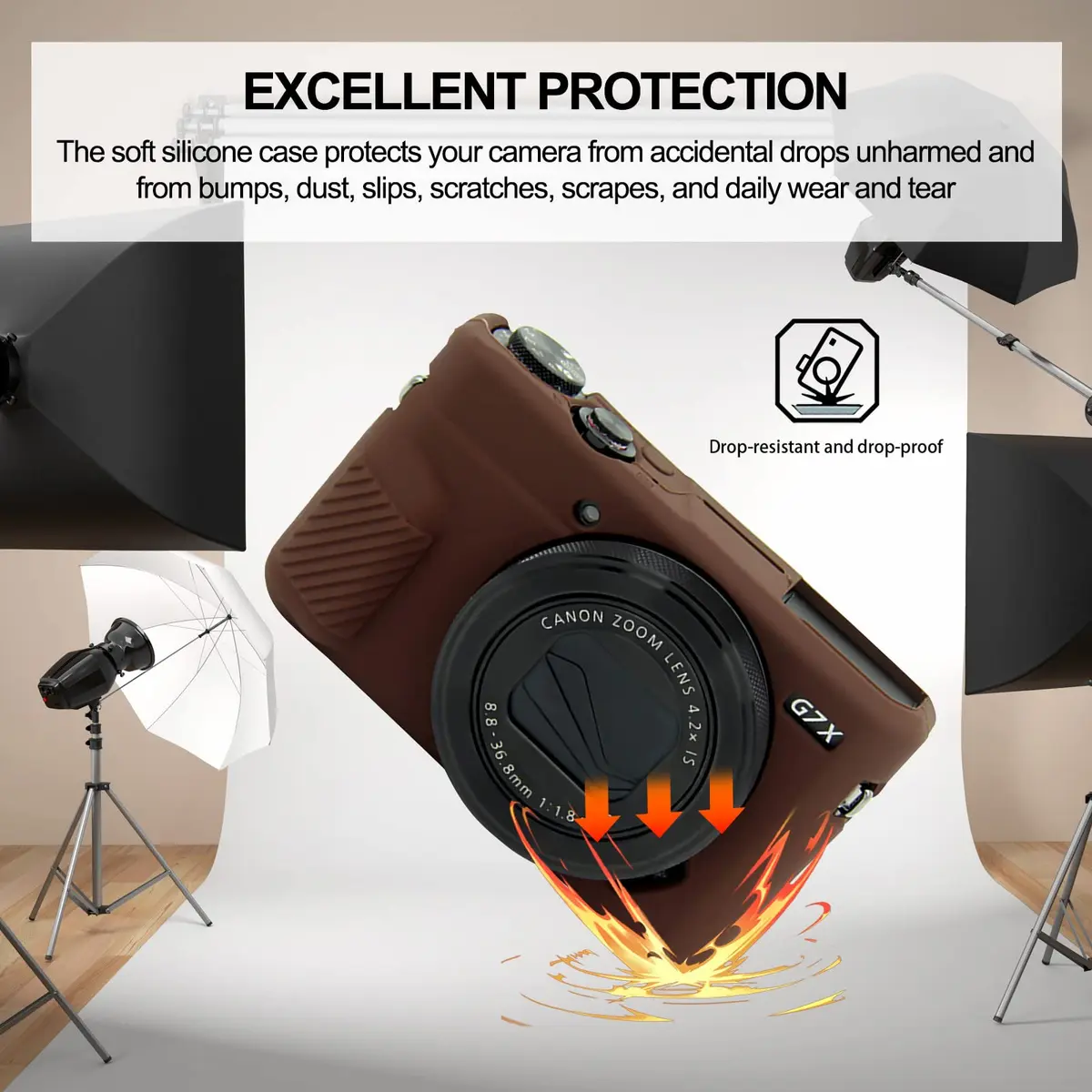 Easy Hood G7X Mark II Case | Soft Silicone Camera Cover for Canon Powershot G7X II - view 2