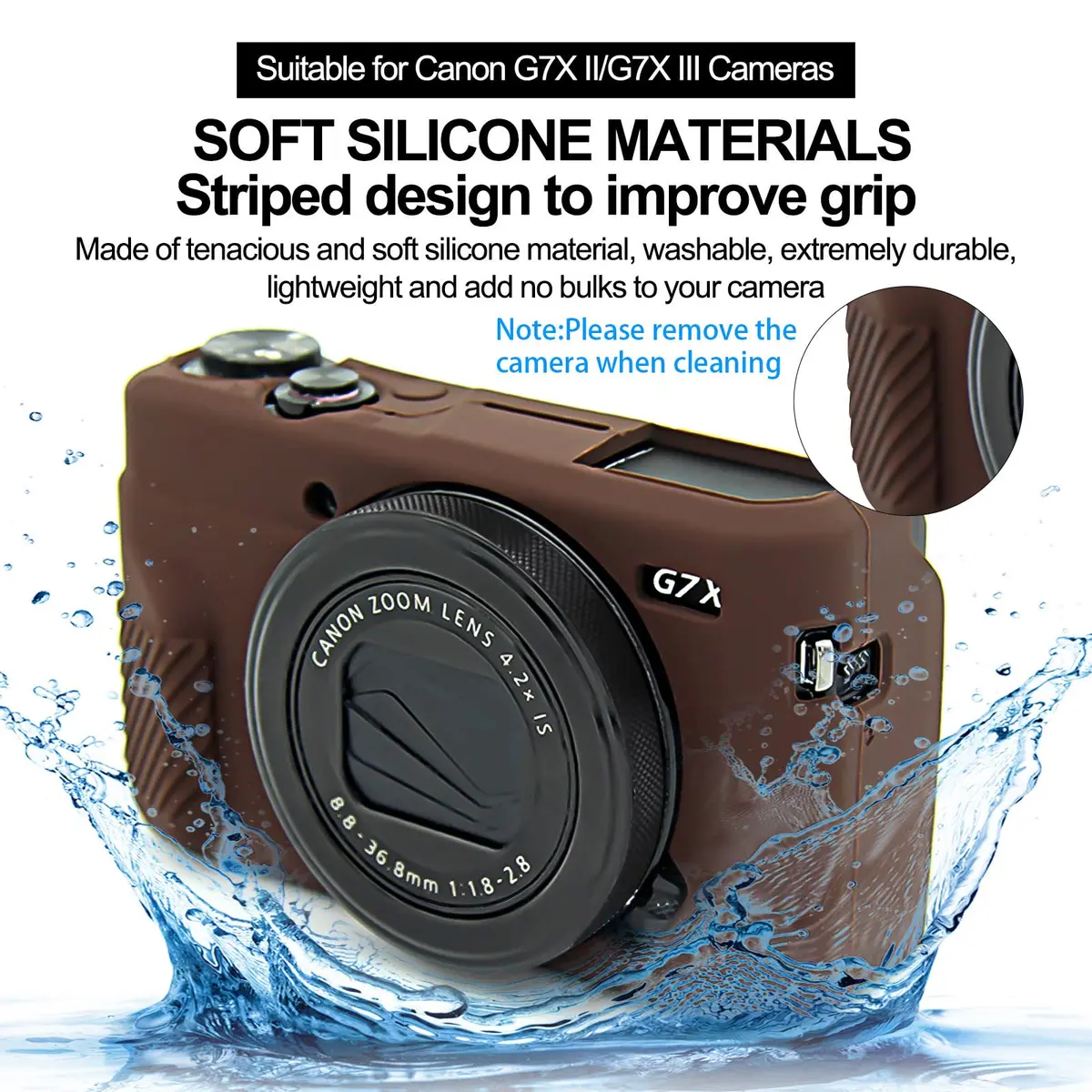 Easy Hood G7X Mark II Case | Soft Silicone Camera Cover for Canon Powershot G7X II - view 3