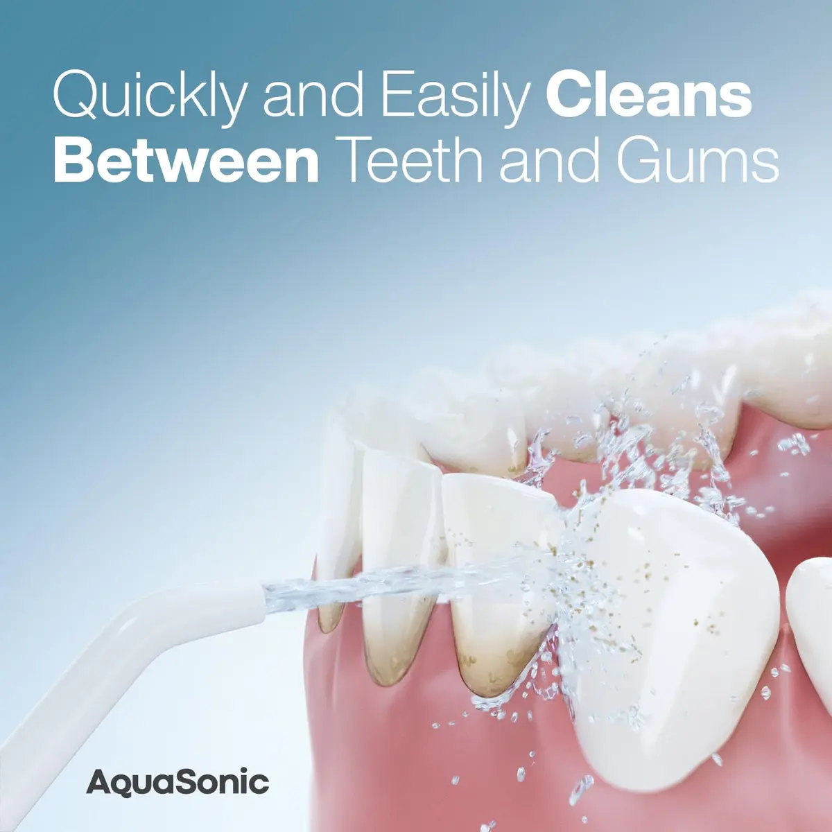 AquaSonic Water Flosser Cordless Rechargeable Oral Irrigator with 5 Jet Tips & Travel Bag | Waterproof Deep Cleaning for Teeth & Gums - view 3