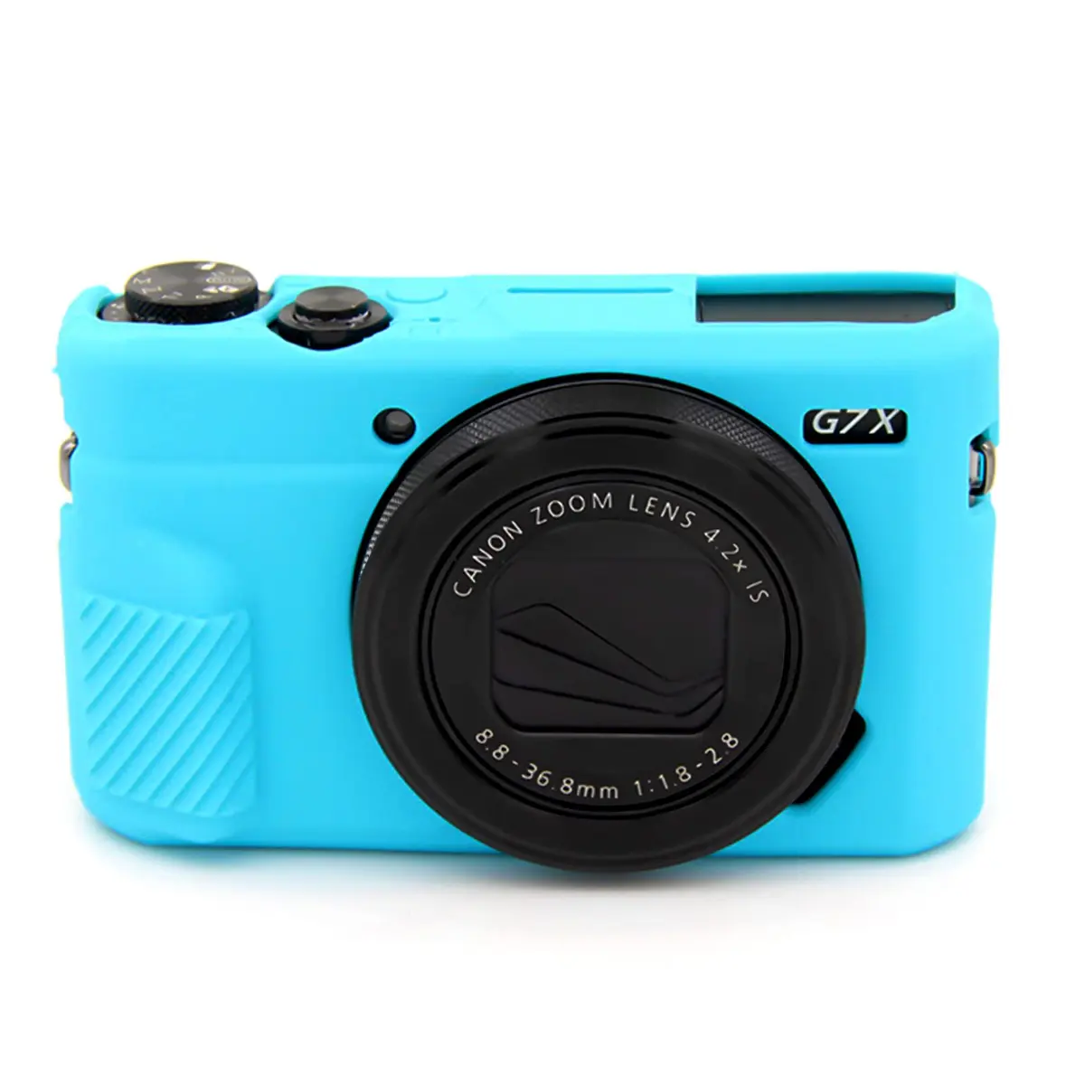 Easy Hood Blue Silicone Camera Case for Canon PowerShot G7X Mark II | Protective Cover - main product image