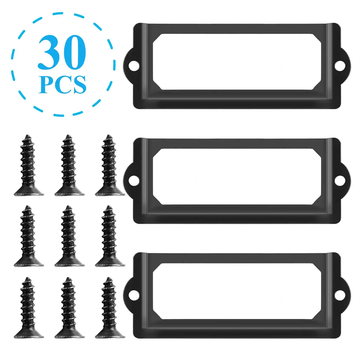 suiwotin Metal Label Holder, 83mm x 30mm | Rustproof, Corrosion Resistant, File Drawer Label Frames - view 5