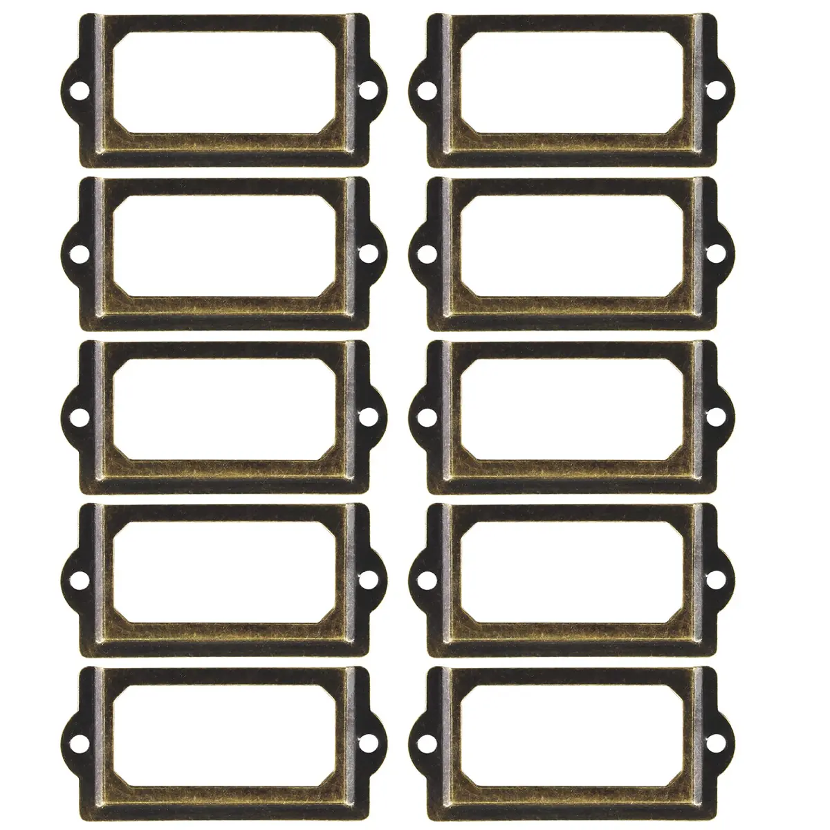 suiwotin Metal Label Holder, 70mm x 33mm | Rustproof, Bronze Finish for Office & School Supplies - view 6