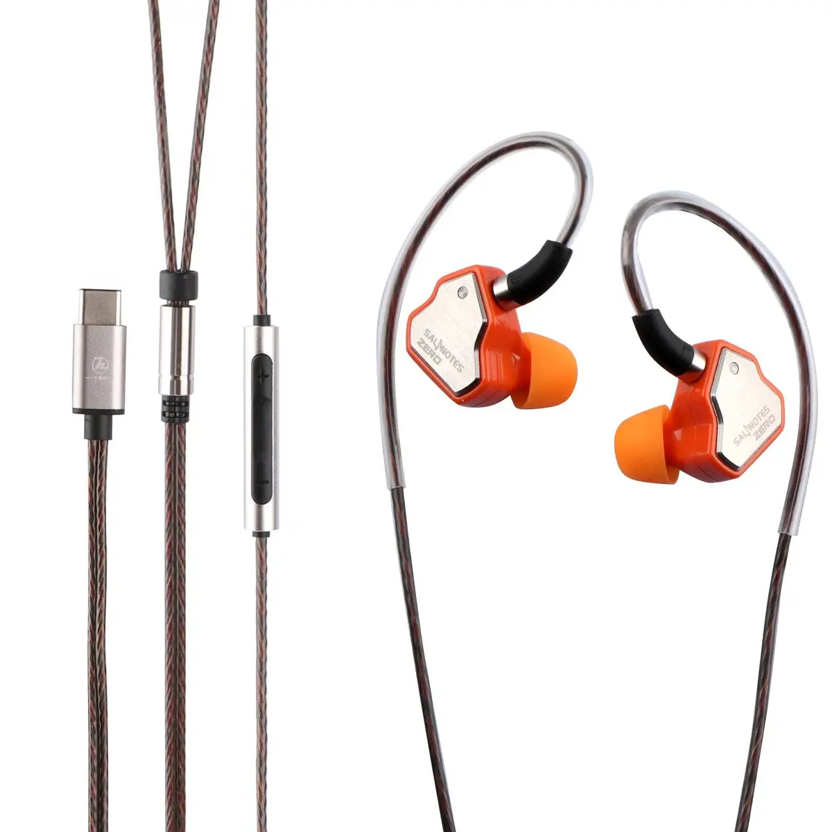 Linsoul 7Hz Salnotes Zero In-Ear Earphone 10mm Dynamic Driver | HiFi Sound, Detachable Cable, Orange - main product image