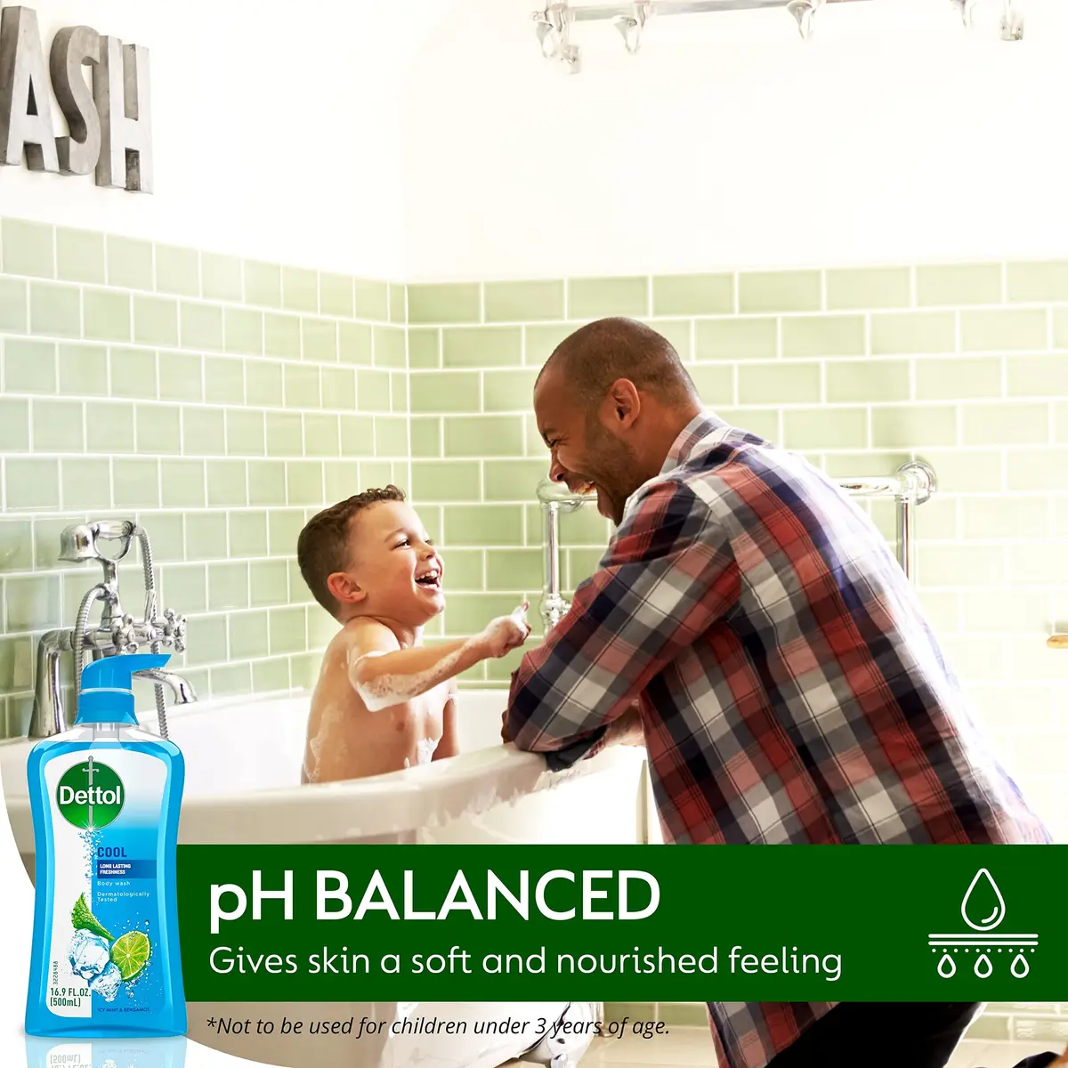 Dettol Cool Body Wash and Shower Gel 16.90 Fl Oz | Refreshing Mint & Bergamot for Active Skin - view 6