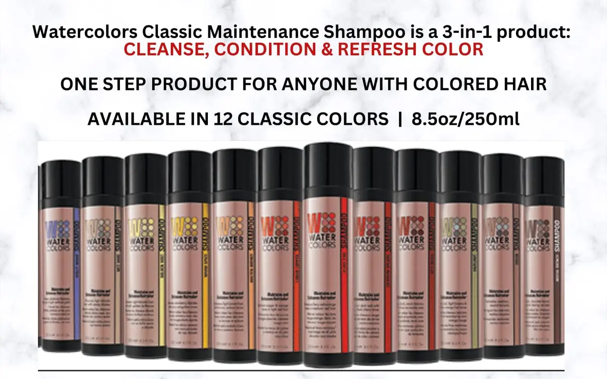 Watercolors Color Depositing Hair Dye Shampoo, Clear, 8 Fl Oz | Vibrant Color & Shine - view 3