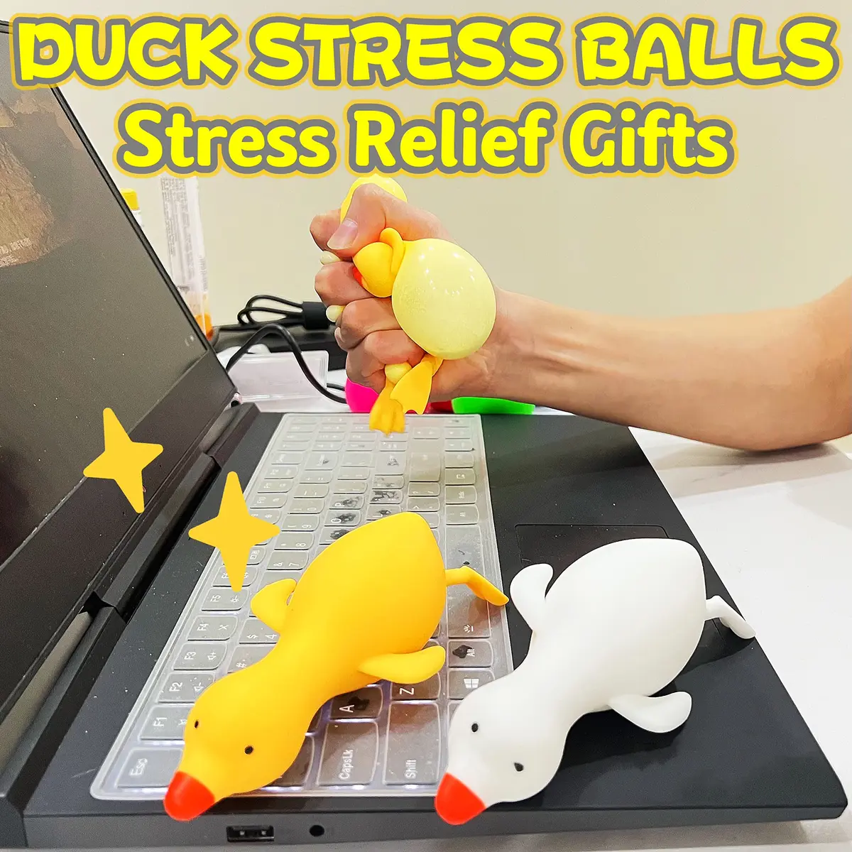 Kawaite Duck Dough Ball Miniature Animal Figurines 1 Pack | Stress Relief Squishy Toy for Adults - view 6