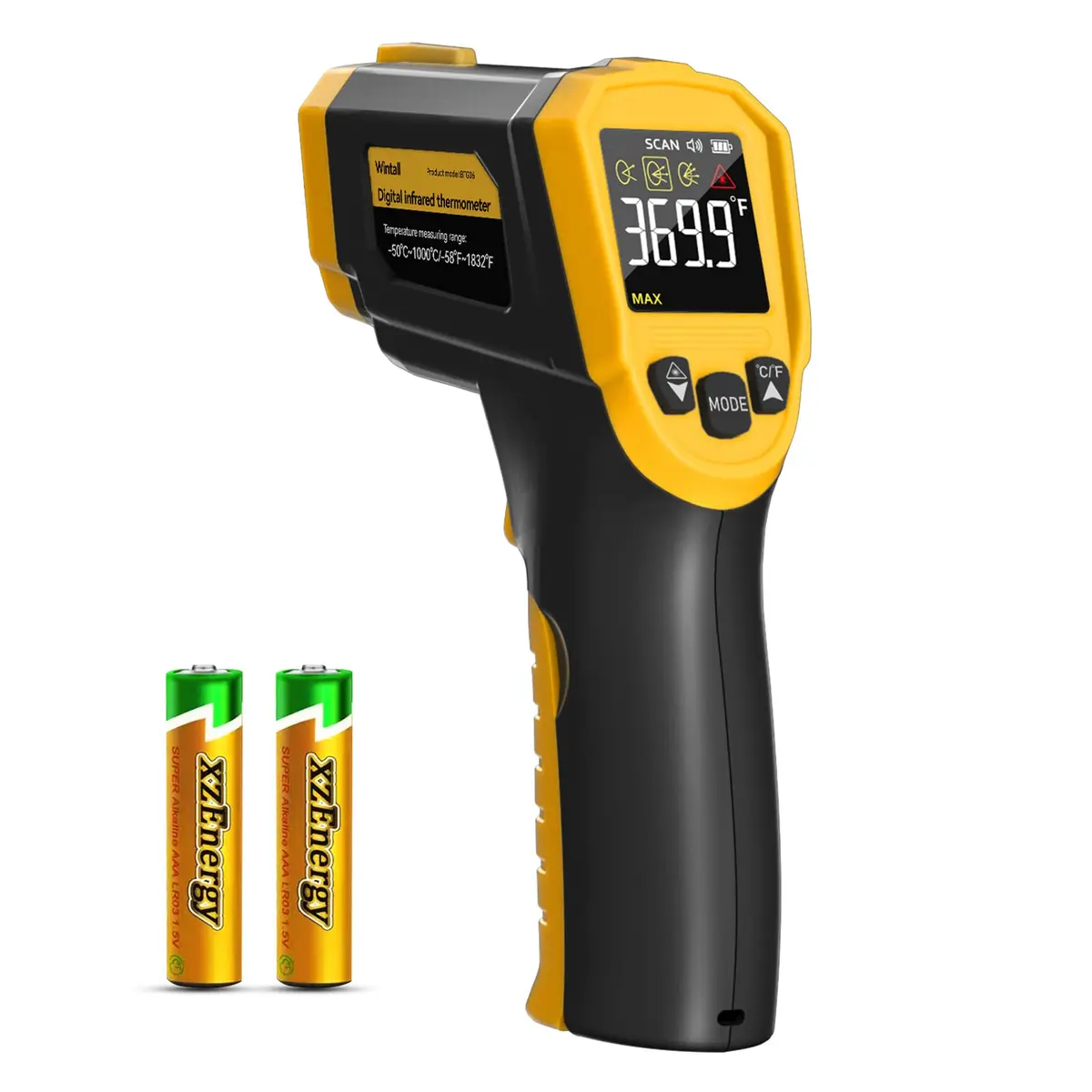 Wintall Infrared Thermometer Laser Temperature Gun -50°C ~ 1000°C ( -58°F ~ 1832°F) | Industrial & Cooking Surface Measurement - main product image