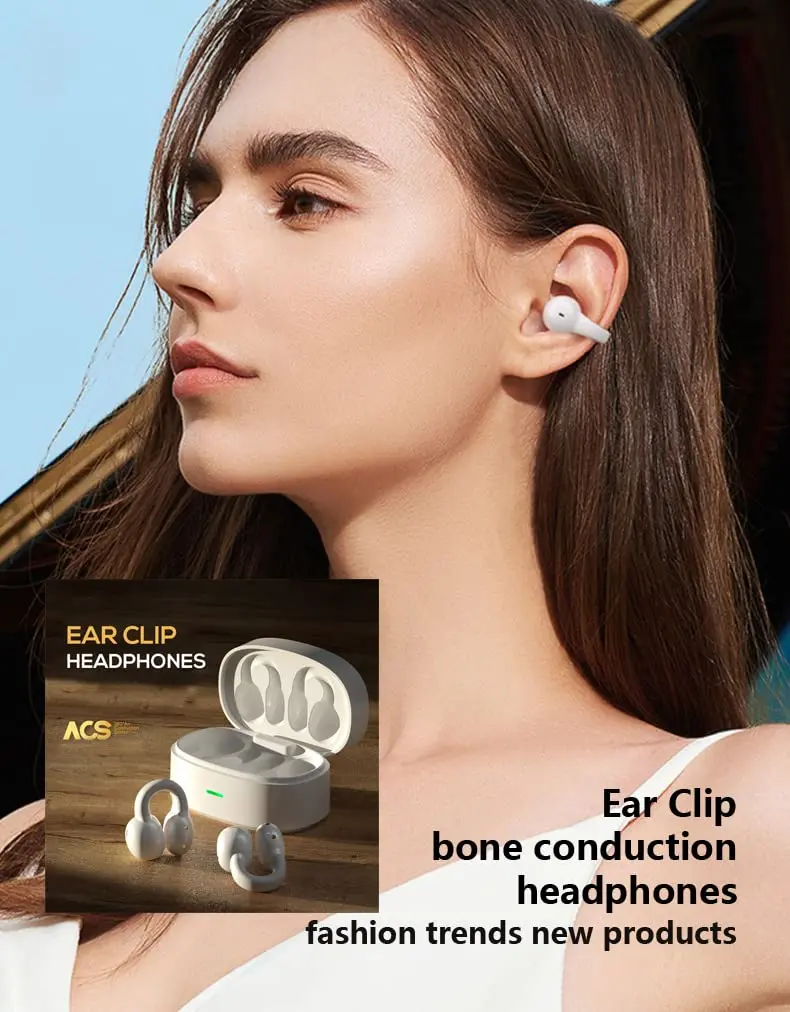 ZOUKAI Open Ear Clip Wireless Earbuds with Bluetooth 5.3 | Safe Listening for Travel & Sports - view 6