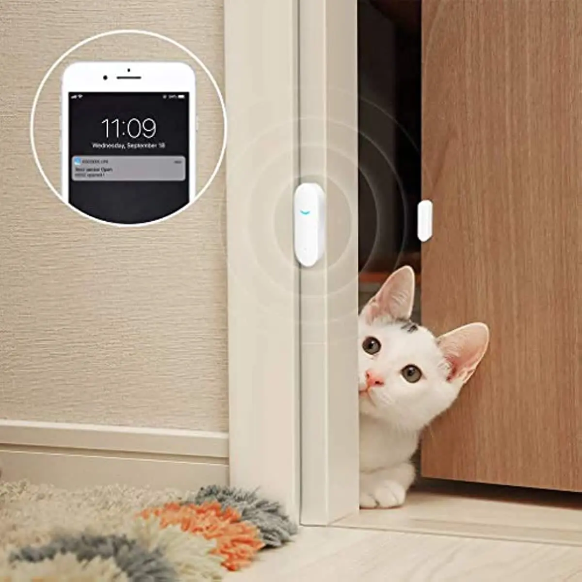 SENCKIT WiFi Door & Window Sensors 3-Pack | Home Security Alarm System with Alexa & Google Compatibility - view 5