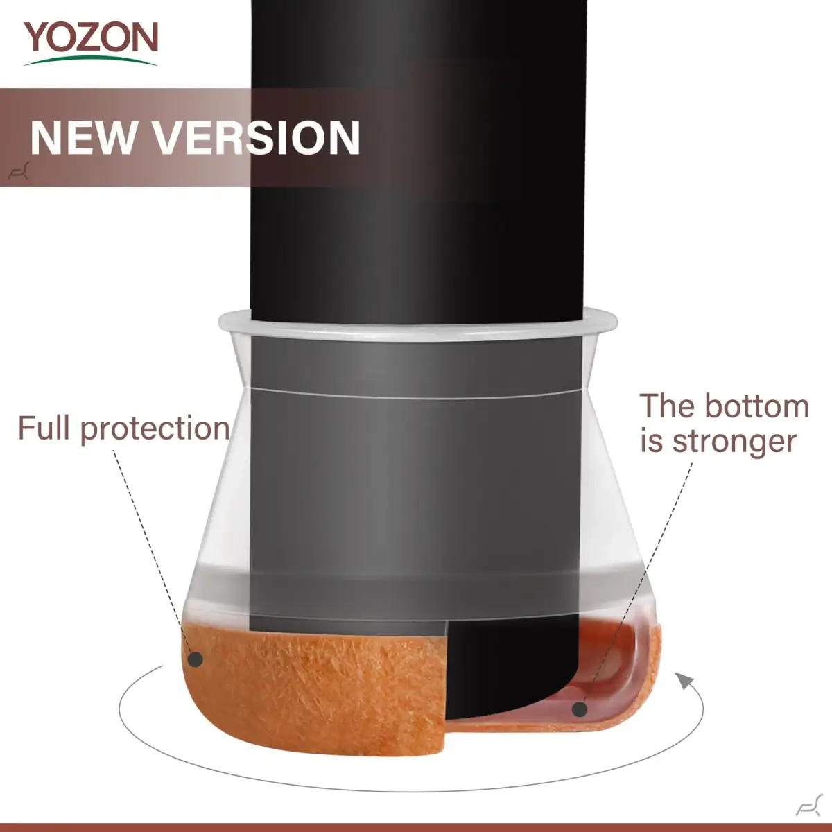 YOZON Chair Leg Floor Protectors Silicone Caps 32 Count | Protects Hardwood, Tile, Laminate Floors - view 4