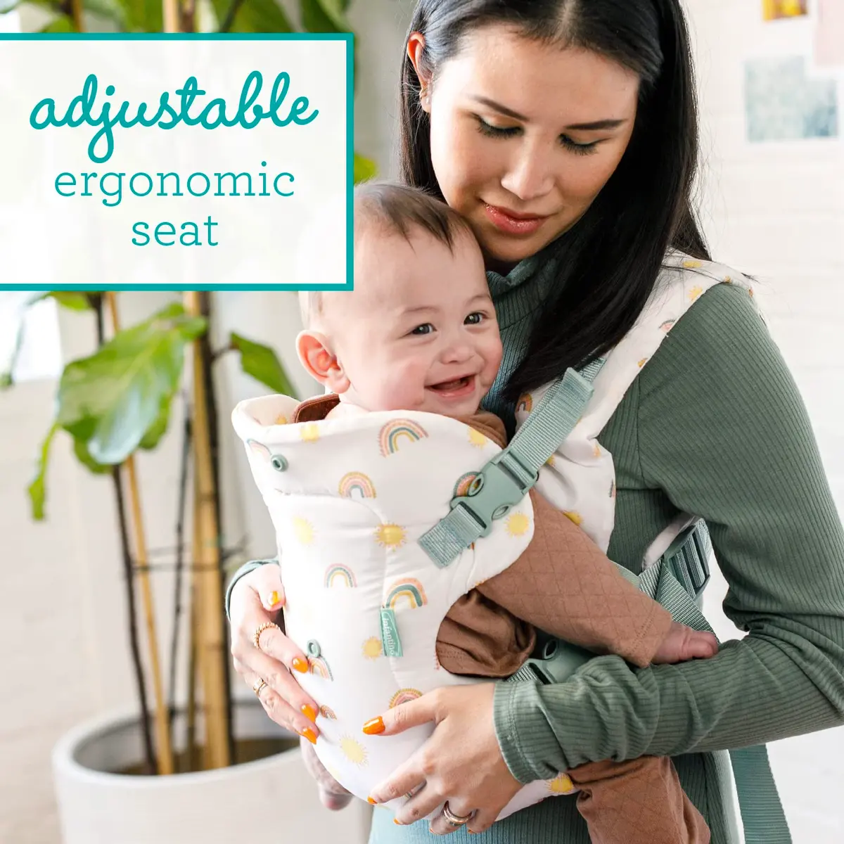 Infantino Flip 4-in-1 Baby Carrier Convertible Ergonomic, Rainbow | Adjustable, 8-32 lbs, 4 Carry Modes - view 5
