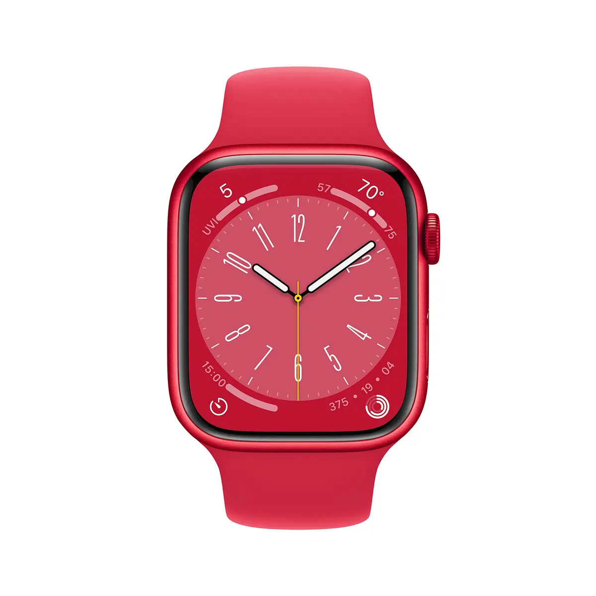 Apple Watch Series 8 GPS 45mm Red Aluminum Case Red Sport Band M/L (Renewed) | Health & Fitness Tracking - view 2