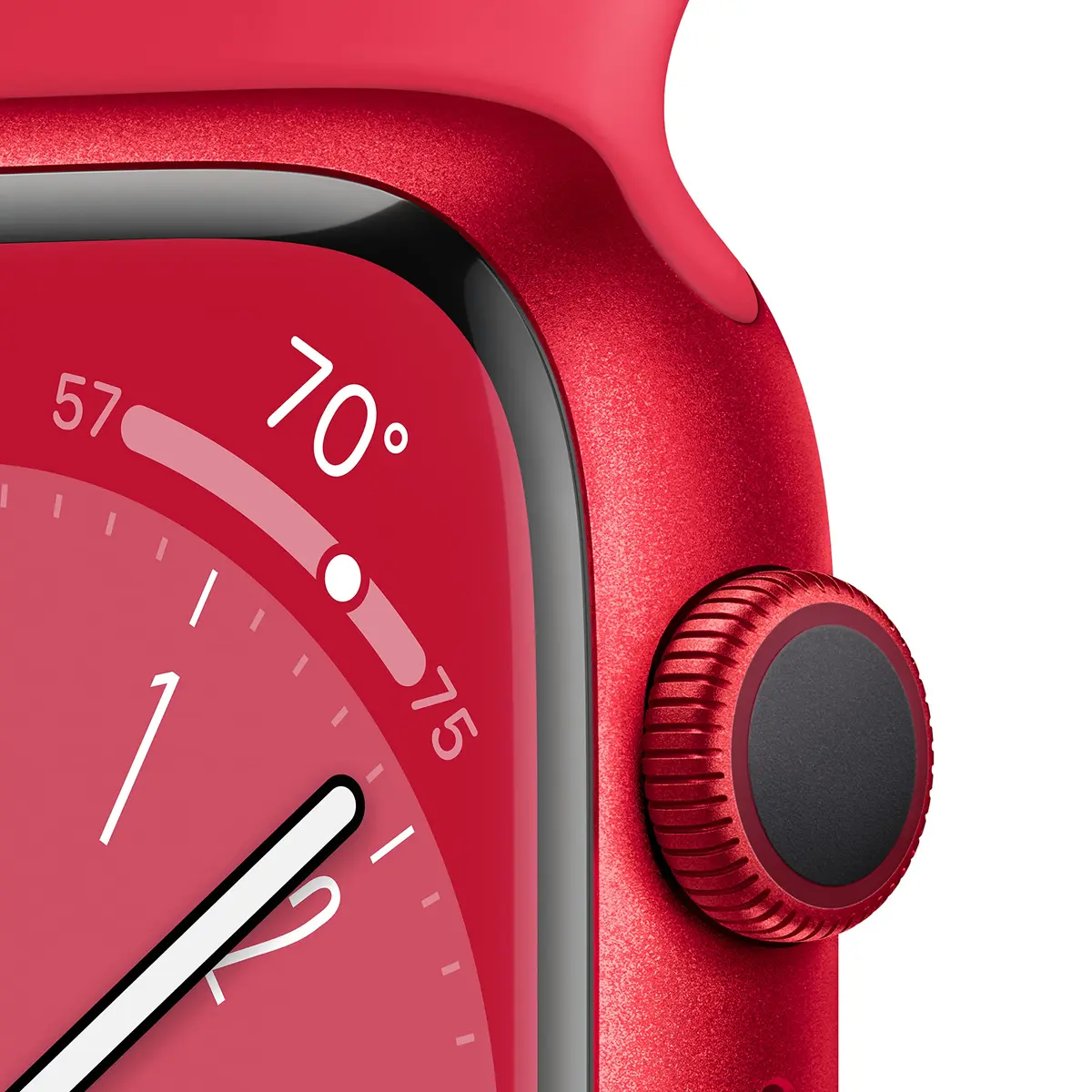 Apple Watch Series 8 GPS 45mm Red Aluminum Case Red Sport Band M/L (Renewed) | Health & Fitness Tracking - view 3