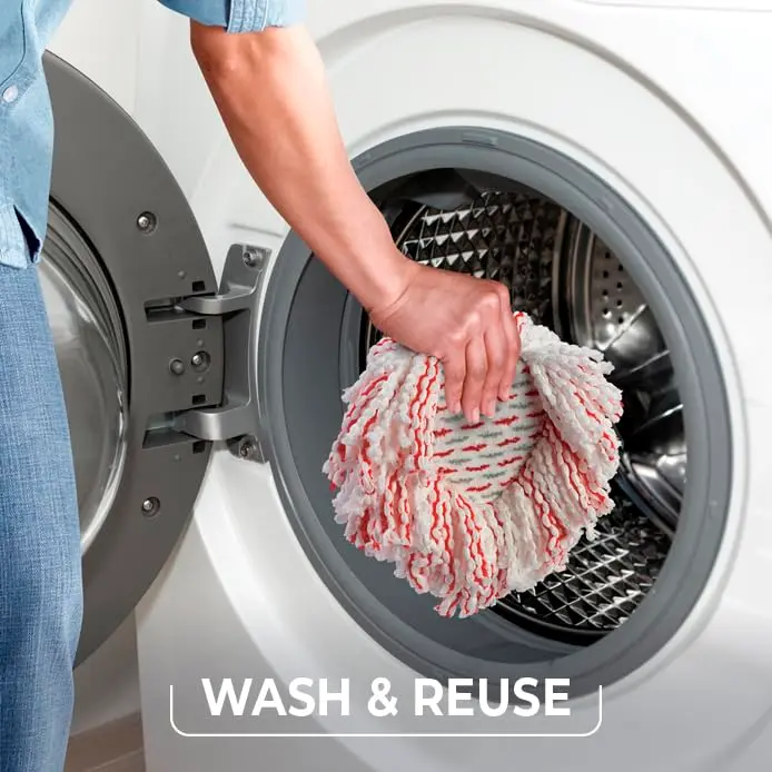 O-Cedar EasyWring Deep Clean Refill (1-Pack, White) | 40% More Cleaning Power | Microfiber Mop Refill for Spin Mop Systems - view 5