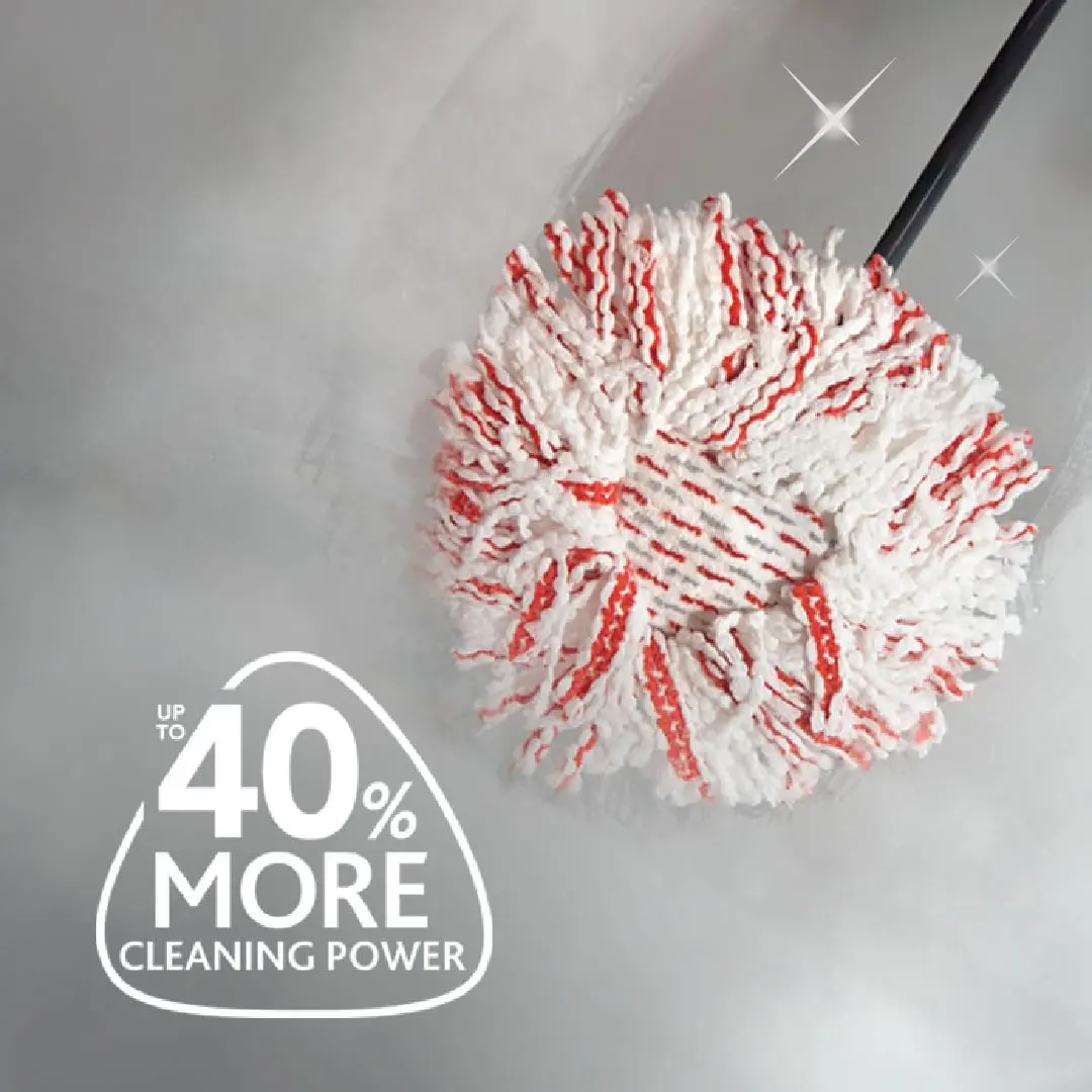 O-Cedar EasyWring Deep Clean Refill (1-Pack, White) | 40% More Cleaning Power | Microfiber Mop Refill for Spin Mop Systems - view 3