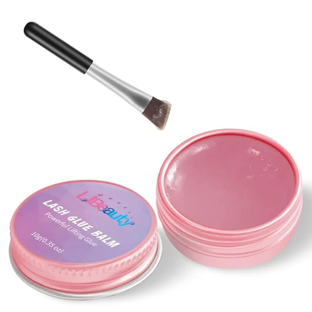 Libeauty Lash Lift Glue Balm Pink Rose 10g (0.35 oz) | Easy Adjustment & Strong Hold for Lashes & Brows - main product image
