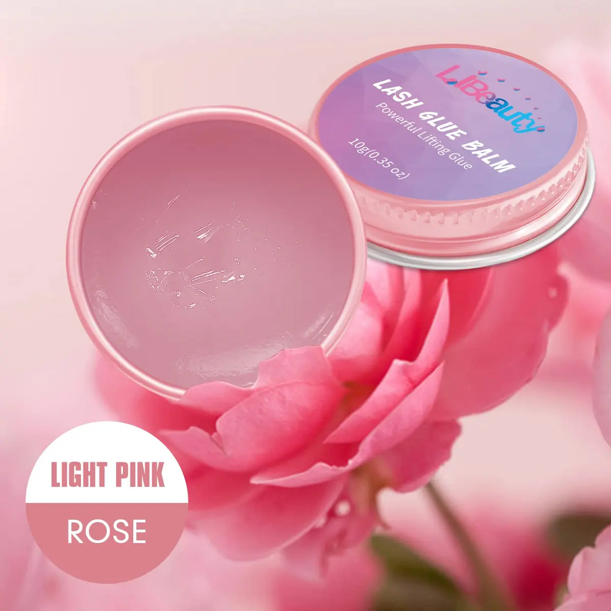 Libeauty Lash Lift Glue Balm Pink Rose 10g (0.35 oz) | Easy Adjustment & Strong Hold for Lashes & Brows - view 7