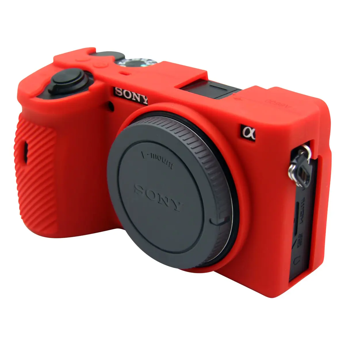 Easy Hood Red Silicone Camera Case for Sony A6600 Alpha 6600 ILCE-6600 Camera | Slim Fit, Lightweight, Protective Cover - main product image