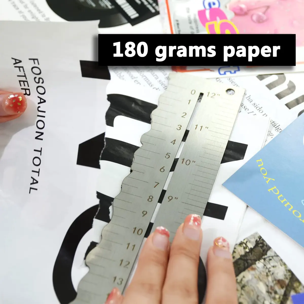 UPTTHOW Metal Irregular Edges Ruler for Paper Tearing | 12" Measuring Tool for Drawing & DIY - view 3