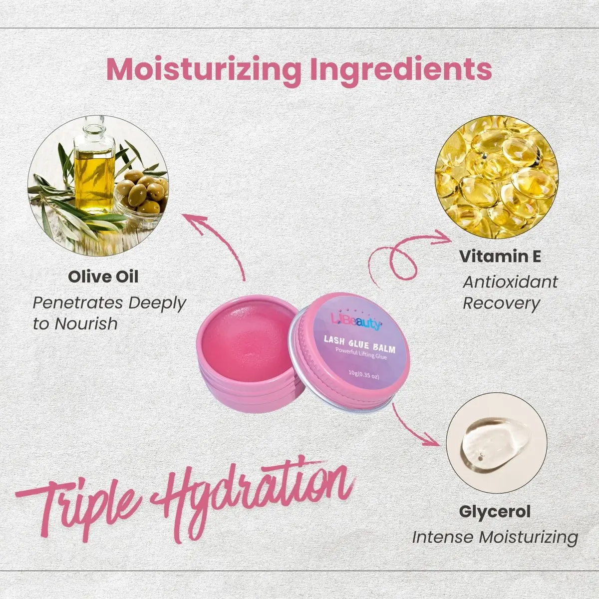 Libeauty Lash Lift Glue Balm 10g (0.35 oz) | Pink Peach Adhesive Wax for Flawless Lash Perms - view 6