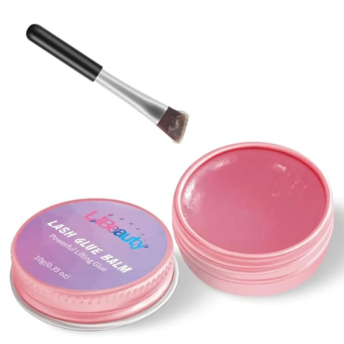 Libeauty Lash Lift Glue Balm 10g (0.35 oz) | Pink Peach Adhesive Wax for Flawless Lash Perms - main product image