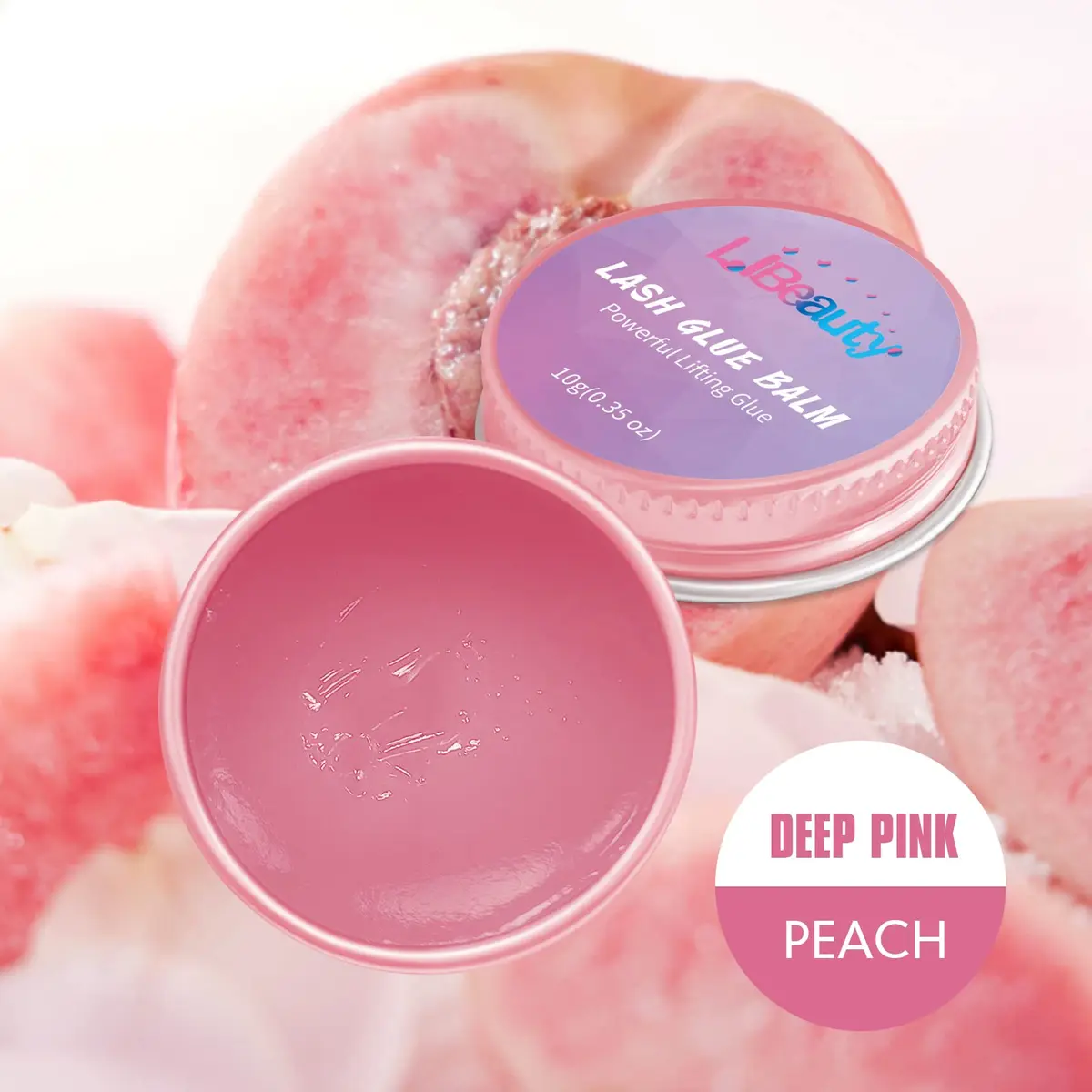 Libeauty Lash Lift Glue Balm 10g (0.35 oz) | Pink Peach Adhesive Wax for Flawless Lash Perms - view 7