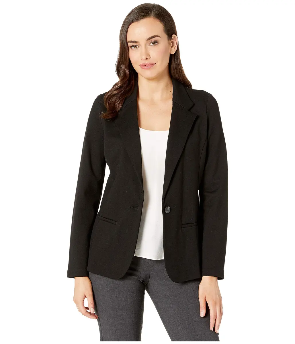 Liverpool Fitted Knit Blazer Black SM | Slim Fit, Rayon Blend, Business Casual - main product image