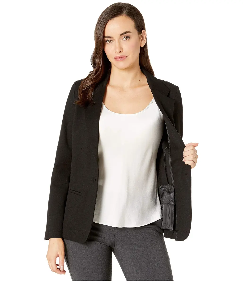 Liverpool Fitted Knit Blazer Black SM | Slim Fit, Rayon Blend, Business Casual - view 5