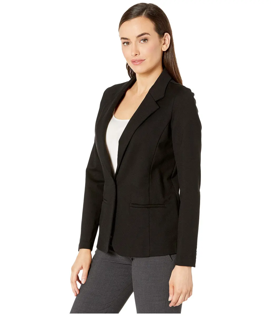 Liverpool Fitted Knit Blazer Black SM | Slim Fit, Rayon Blend, Business Casual - view 2