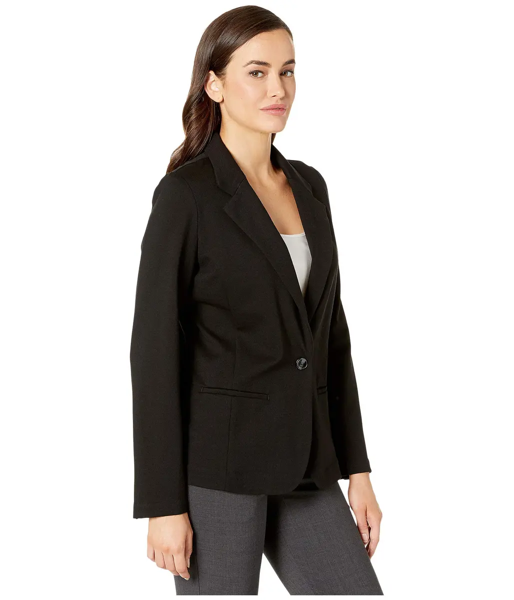Liverpool Fitted Knit Blazer Black SM | Slim Fit, Rayon Blend, Business Casual - view 4