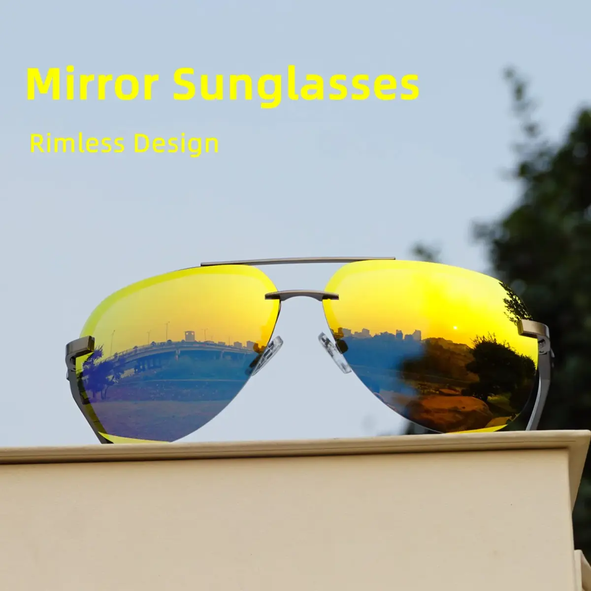 Fishingtours Aviator Sunglasses for Men Women Polarized Mirrored Driving | Classic Style with UV400 Protection - view 2