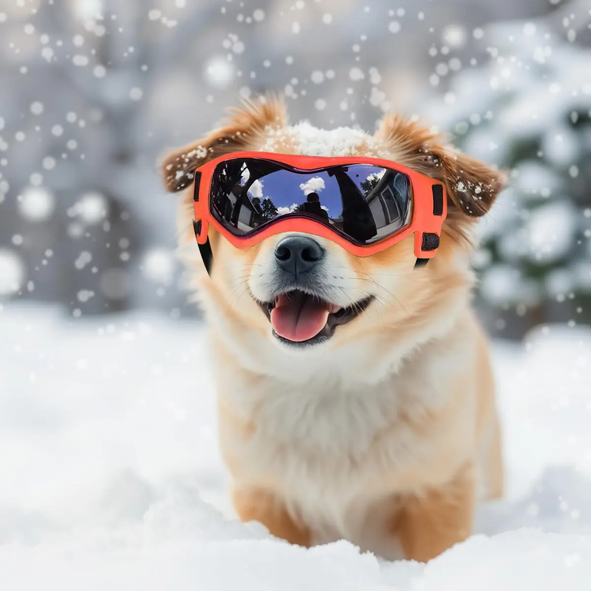 PETLESO Small Breed Dog Goggles UV Protection Puppy Eyewear for Outdoor Riding Driving, Orange S | Curved Lens & Soft Frame - view 9