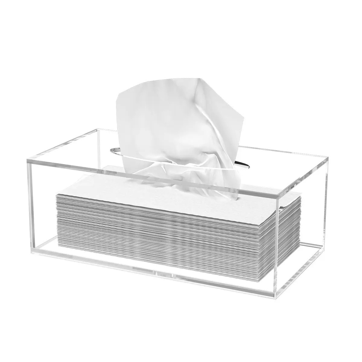 PITBVO Clear Acrylic Tissue Box Cover | Modern, Durable, Easy to Clean (22.99 USD) - main product image