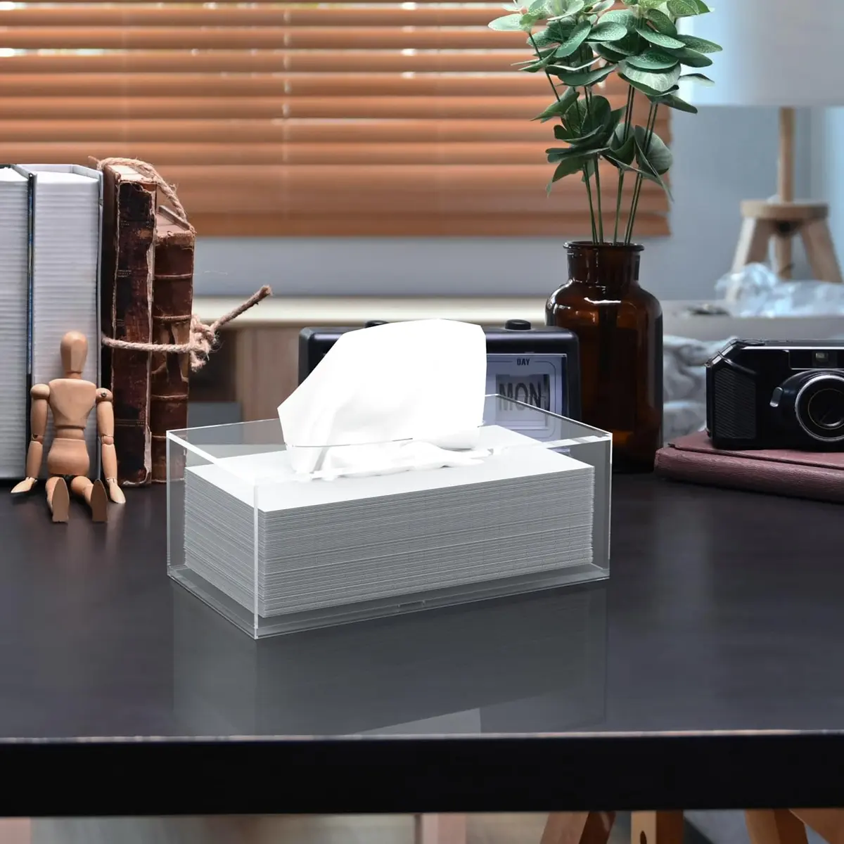 PITBVO Clear Acrylic Tissue Box Cover | Modern, Durable, Easy to Clean (22.99 USD) - view 4