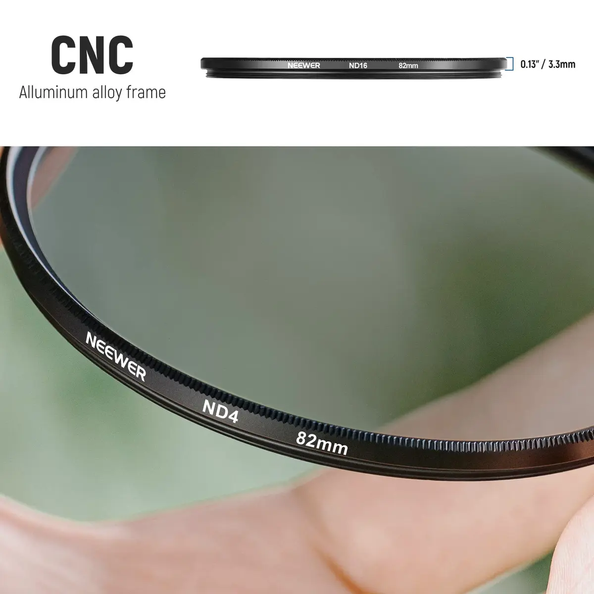NEEWER 82mm ND Lens Filter Kit: ND2 ND4 ND8 ND16 | Long Exposure & Overexposure Control - view 5