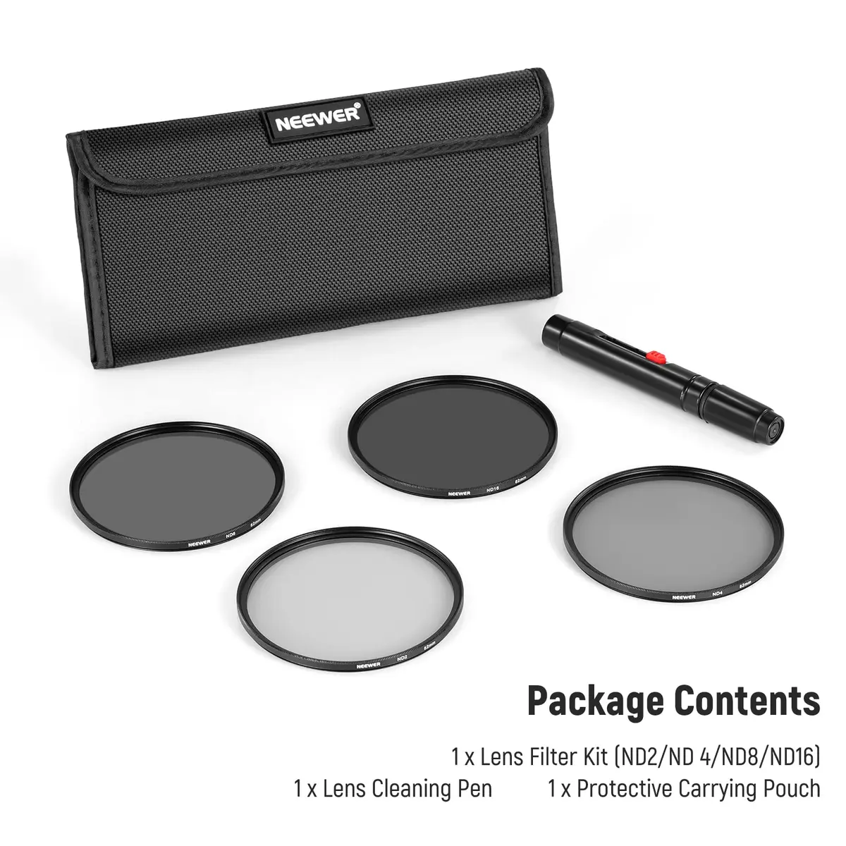 NEEWER 82mm ND Lens Filter Kit: ND2 ND4 ND8 ND16 | Long Exposure & Overexposure Control - view 8