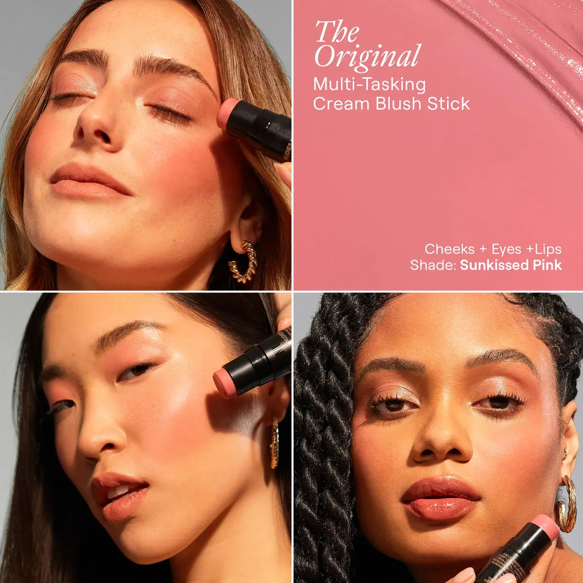 Nudestix Nudies Blush Stick 0.24 Ounce | Cream Blush for Cheeks, Eyes & Lips with Built-In Brush - view 3