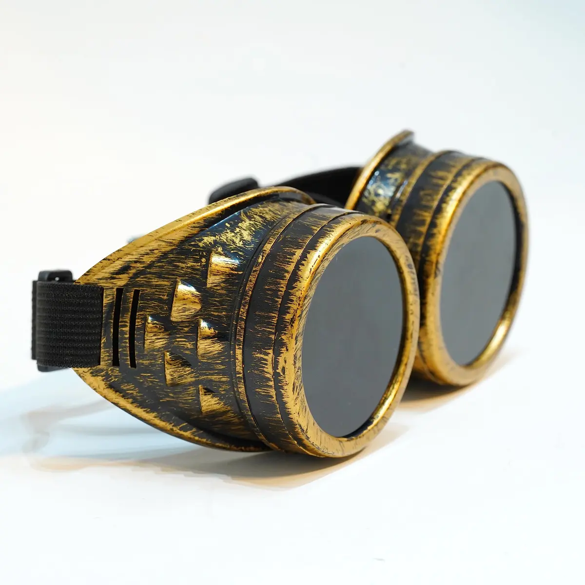 SoJourner Steampunk Goggles Classic - Bronze + Black Lens (3-Pack) | Kaleidoscope Effect Rave Eyewear - view 5