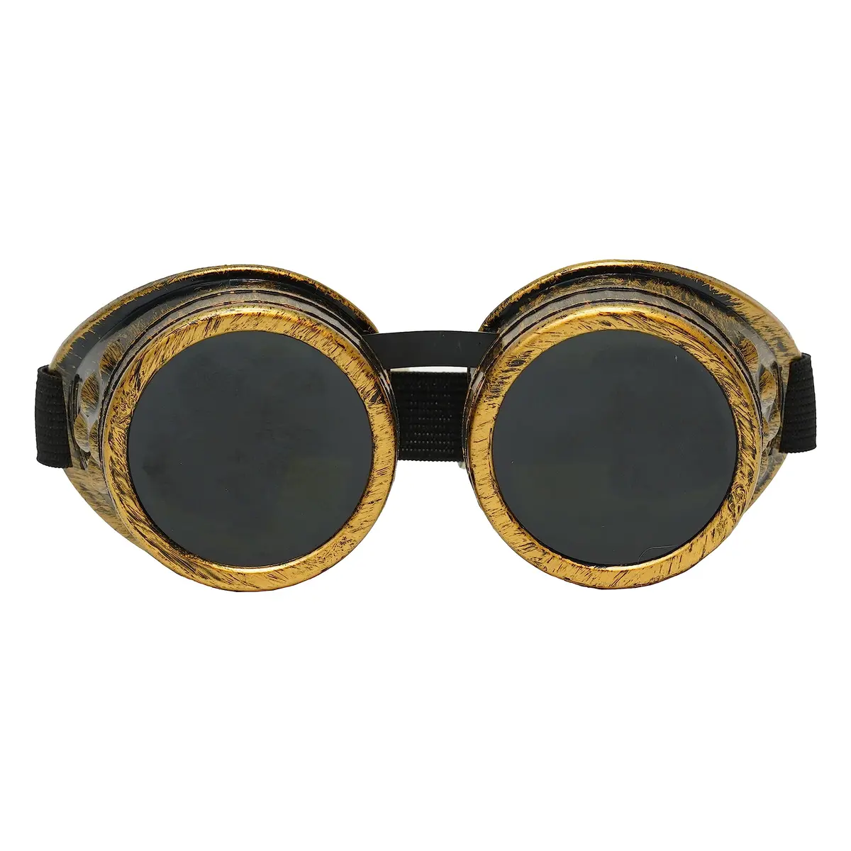 SoJourner Steampunk Goggles Classic - Bronze + Black Lens (3-Pack) | Kaleidoscope Effect Rave Eyewear - main product image