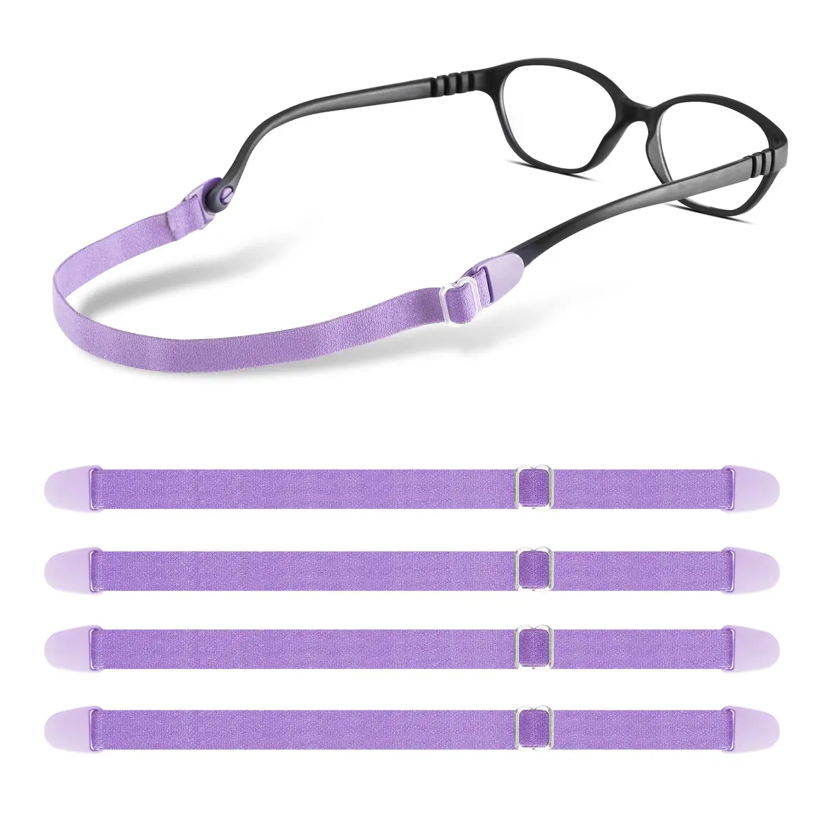 lvvfit Kids Glasses Strap Adjustable Elastic Eyeglasses Band for Toddler Kids Boys Girls | No Tail, Comfort Fit - main product image