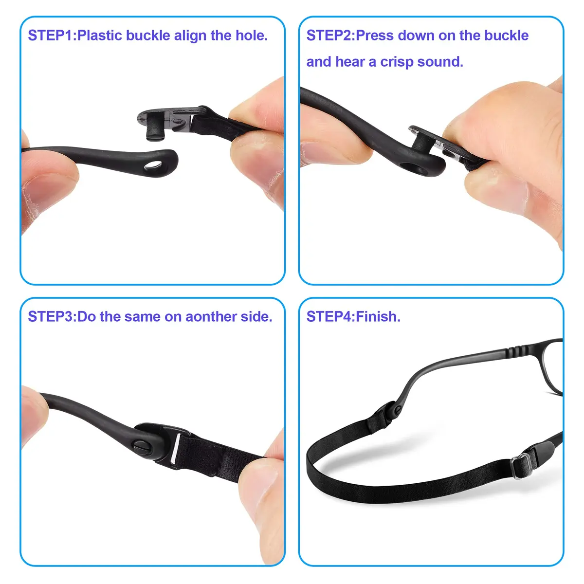 lvvfit Kids Glasses Strap Adjustable Elastic Eyeglasses Band for Toddler Kids Boys Girls | No Tail, Comfort Fit - view 5