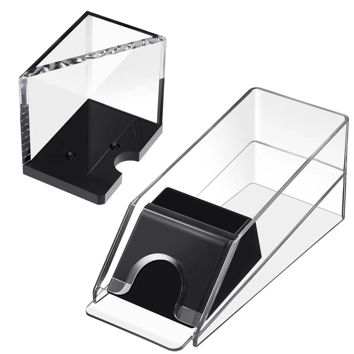 Honoson 4 Deck Blackjack Shoe and Discard Tray Acrylic, Clear | Casino Game Accessory for Home & Tournaments - main product image