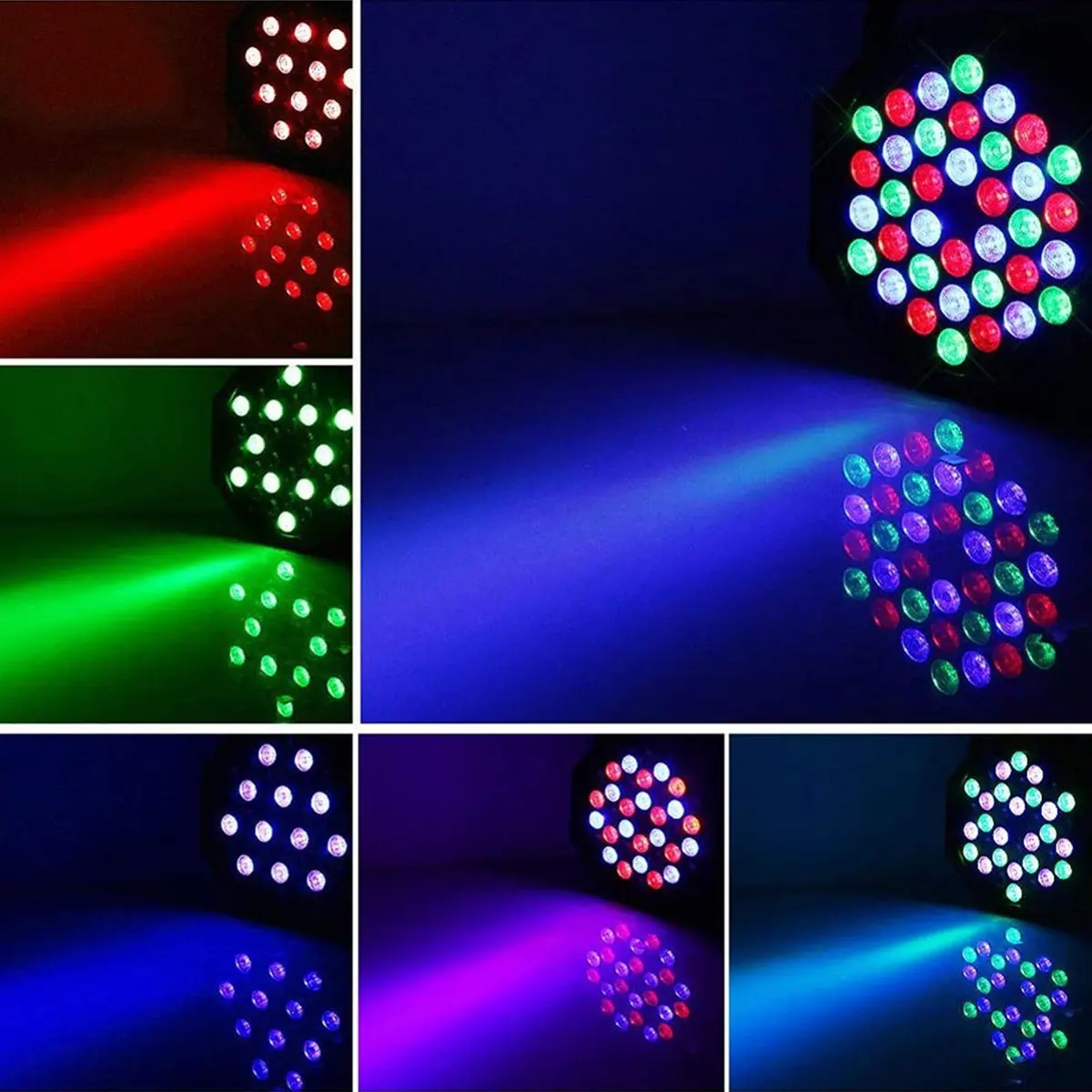 Litake DJ Par Lights, RGB 36 LED Stage Lights Sound Activated,Remote & DMX Controlled, 8 Pack | RGB 36 LEDs for Party & Events - view 2