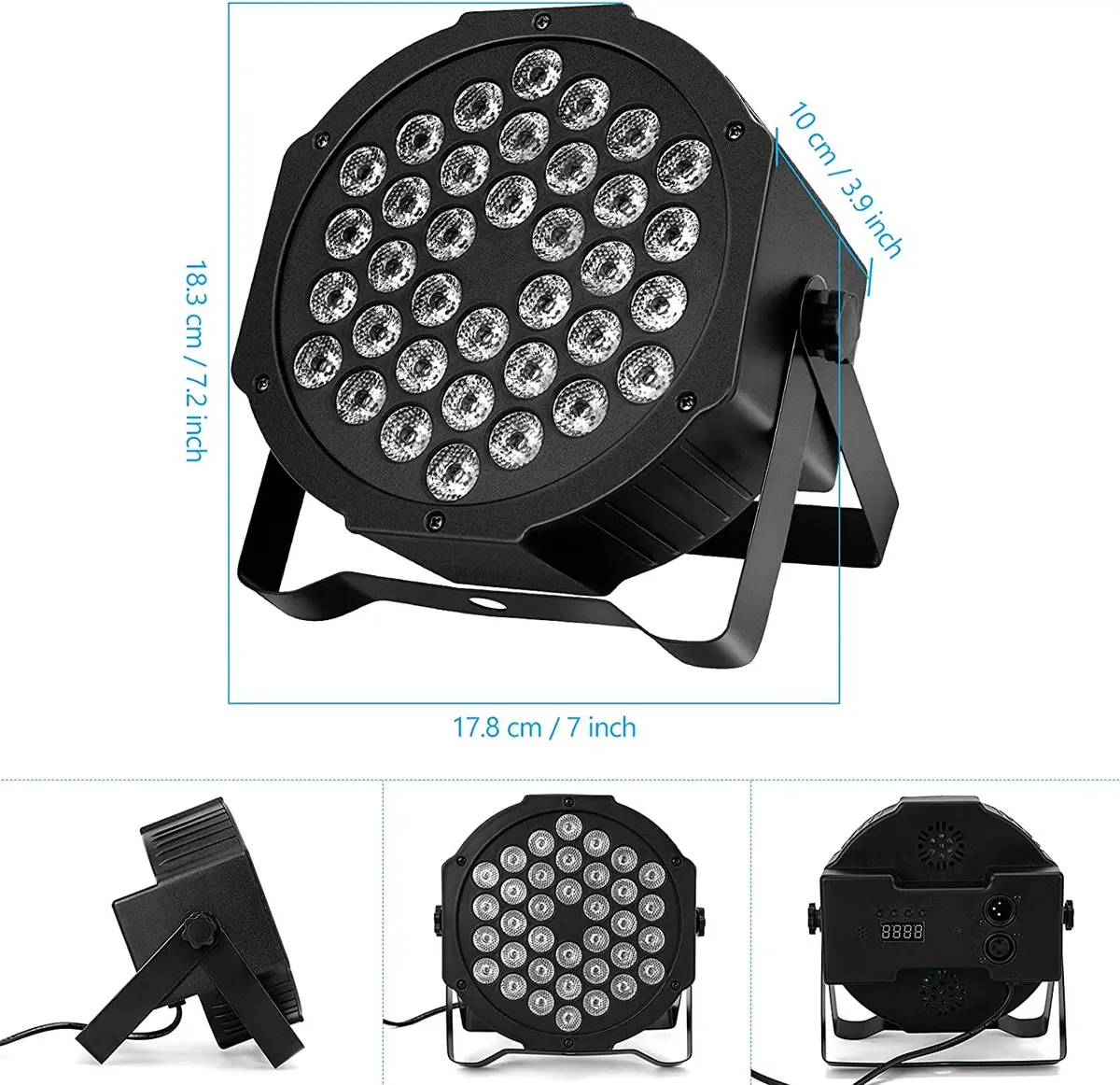 Litake DJ Par Lights, RGB 36 LED Stage Lights Sound Activated,Remote & DMX Controlled, 8 Pack | RGB 36 LEDs for Party & Events - view 4