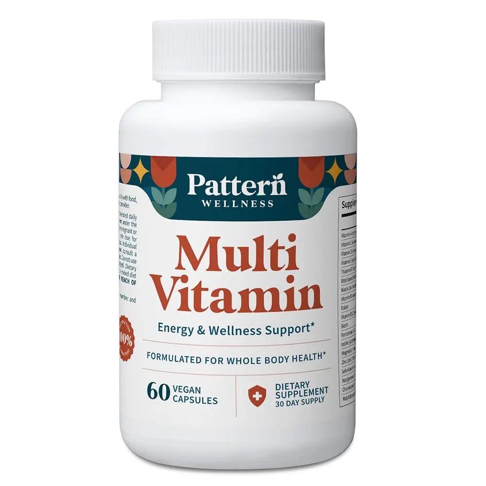 Pattern Wellness Multivitamin for Men & Women – 60 Vegan Capsules | Supports Energy & Whole Body Health - main product image