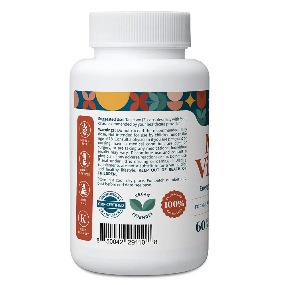 Pattern Wellness Multivitamin for Men & Women – 60 Vegan Capsules | Supports Energy & Whole Body Health - view 2