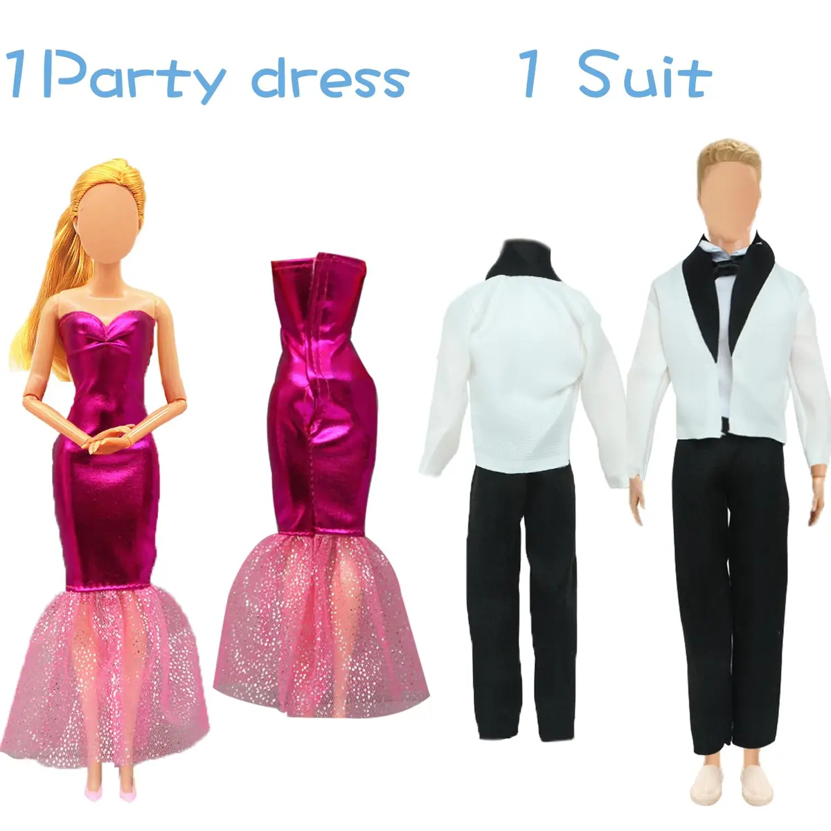 Carreuty 27 PCS Doll Clothes & Accessories Set for 11.5" & 12" Dolls | Creative Dress-Up Play - view 2