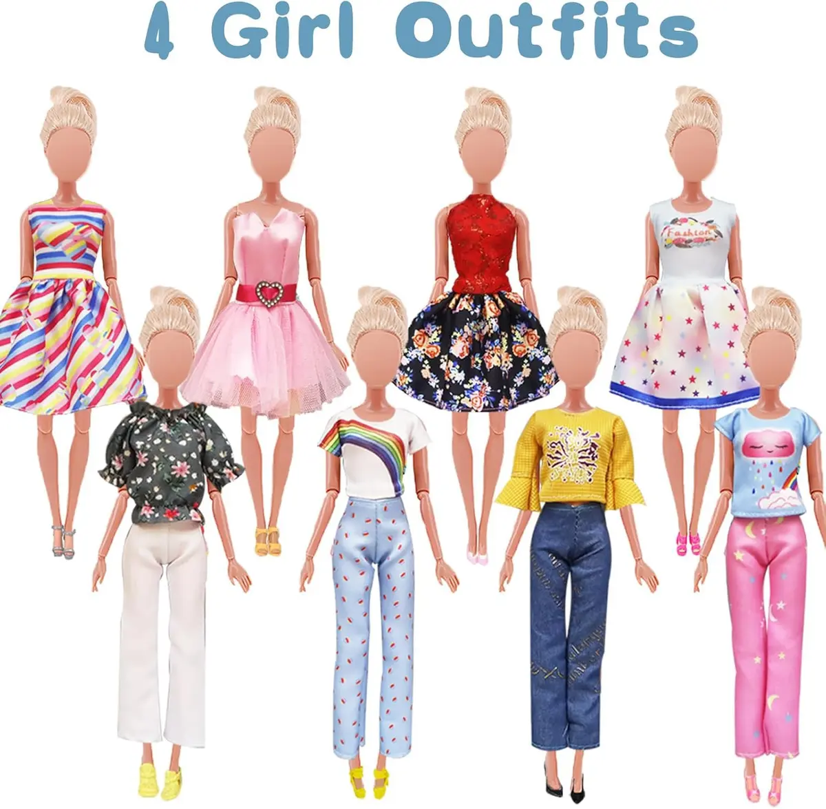 Carreuty 27 PCS Doll Clothes & Accessories Set for 11.5" & 12" Dolls | Creative Dress-Up Play - view 4