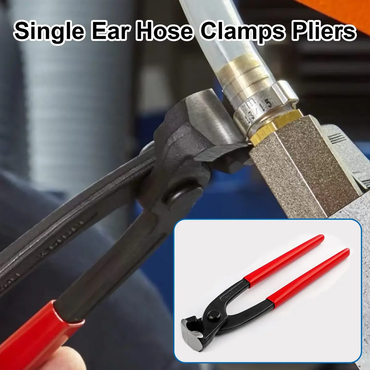 Tnisesm Ear Clamp Pliers 9 inch | Carbon Steel Hose Clamp Crimping Tool for Pipes & Fuel Lines - view 5