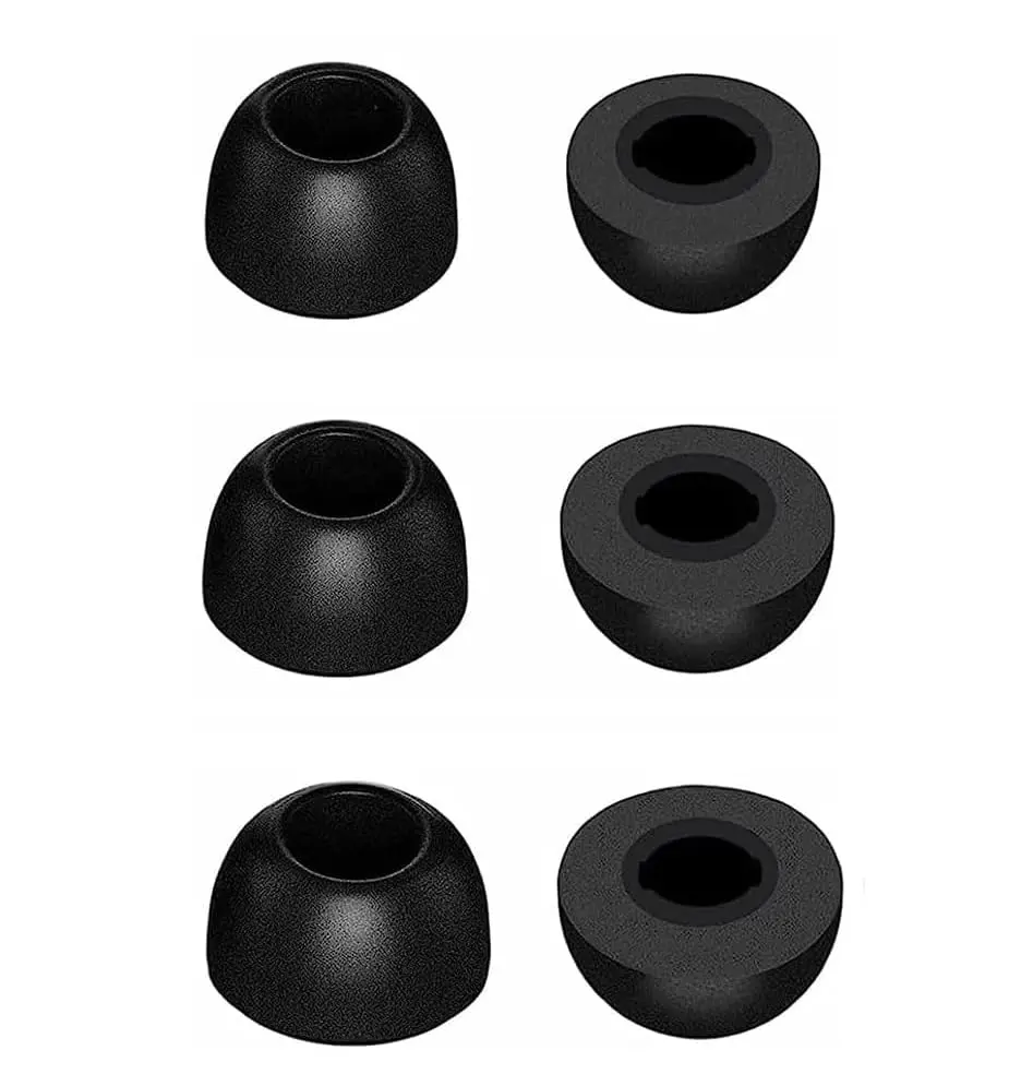 Rqker Foam Ear Tips Compatible with Bose QuietComfort Earbuds II 6 Pairs S/M/L Sizes Black | Ultra Soft Foam for Noise Isolation - view 3